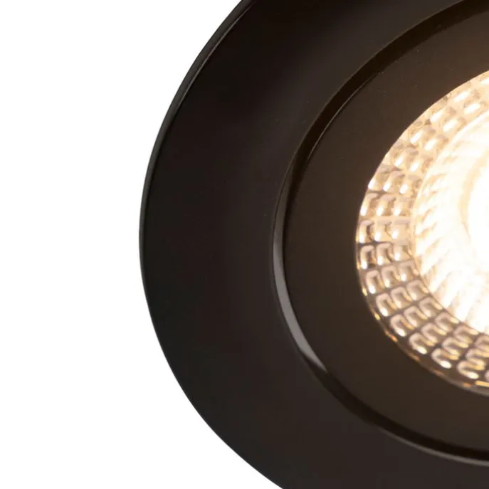 Set van 5 moderne inbouwspots zwart incl. LED 3-staps dimbaar - Mio