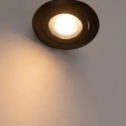 Set van 5 moderne inbouwspots zwart incl. LED 3-staps dimbaar - Mio