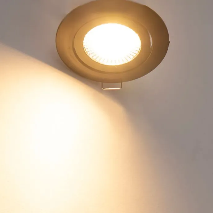 Set van 5 moderne inbouwspots zwart incl. LED 3-staps dimbaar - Mio