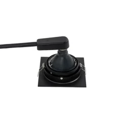 Set van 6 Moderne inbouwspot zwart verstelbaar - Chuck 70