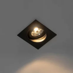 Set van 6 Moderne inbouwspot zwart verstelbaar - Chuck 70