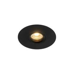 Set van 6 Moderne inbouwspot zwart 12 cm - Buco