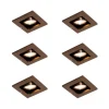 Set van 6 Moderne inbouwspot donkerbrons verstelbaar - Qure