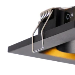 Set van 3 moderne inbouwspots zwart verstelbaar - Qure