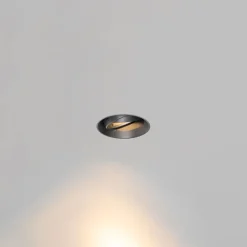 Set van 6 Moderne inbouwspot zwart GU10 AR70 rond trimless - Oneon