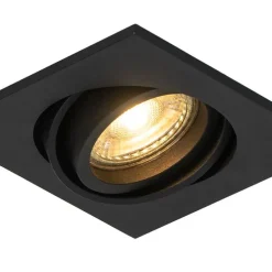 Set van 6 Moderne inbouwspot zwart verstelbaar - Club