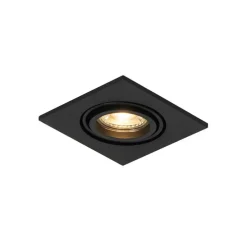 Set van 6 Moderne inbouwspot zwart verstelbaar - Club