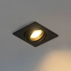 Set van 6 Moderne inbouwspot zwart verstelbaar - Club