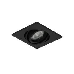 Set van 6 Moderne inbouwspot zwart verstelbaar - Club