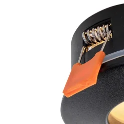 Set van 6 Moderne inbouwspot zwart IP44 - Gap