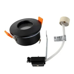 Set van 6 Moderne inbouwspot zwart IP44 - Gap