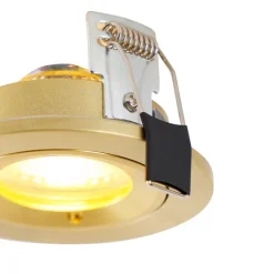 Set van 6 Moderne inbouwspot goud rond IP44 - Xena