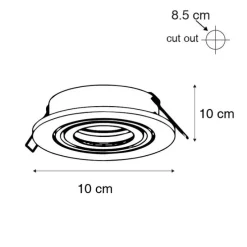 Set van 6 Moderne inbouwspot kantelbaar - Club