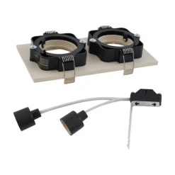 Set van 6 Moderne inbouwspot beige GU10 50mm draai- en kantelbaar 2-lichts - Qure