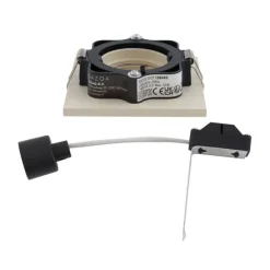 Set van 6 Moderne inbouwspot beige GU10 50mm draai- en kantelbaar - Qure