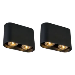 Set van 2 moderne spots zwart - Ronda duo