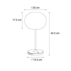 Set van 2 moderne tafellampen wit oplaadbaar - Maloi
