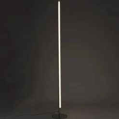 Set van 2 moderne vloerlampen LED chroom - Line-up