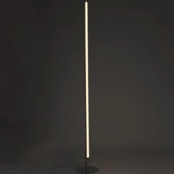 Set van 2 moderne vloerlampen LED chroom - Line-up