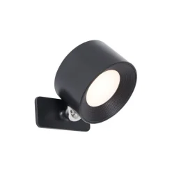 Set van 4 moderne wand- plafondlampen zwart incl. LED oplaadbaar - Bright