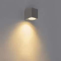 Set van 2 moderne wandlampen donkergrijs IP44 - Baleno