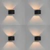Set van 4 moderne wandlampen zwart - Transfer