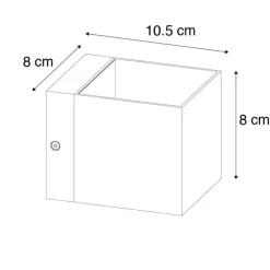 Set van 2 moderne wandlampen zwart - Transfer