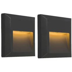 Set van 2 moderne wandlampen donkergrijs incl. LED - Gem 2