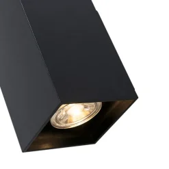 Set van 2 moderne wandlampen zwart vierkant 2-lichts - Sandy