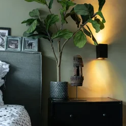 Set van 2 moderne wandlampen zwart vierkant 2-lichts - Sandy