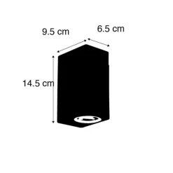 Set van 2 moderne wandlampen aluminium 2-lichts IP44 - Baleno