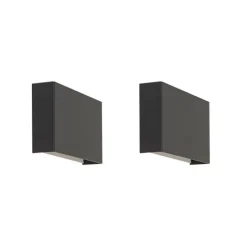 Set van 2 moderne wandlampen zwart - Otan
