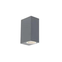 Set van 2 moderne wandlampen donkergrijs 2-lichts IP44 - Baleno