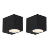 Set van 2 moderne wandlampen zwart IP44 - Baleno