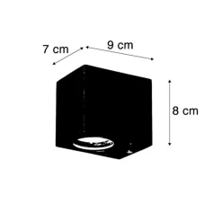 Set van 2 moderne wandlampen zwart IP44 - Baleno