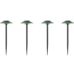 Set van 4 prikspots groen incl. LED IP44 solar - Mushroom