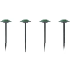Set van 4 prikspots groen incl. LED IP44 solar - Mushroom