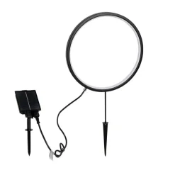 Set van 2 prikspots zwart 60cm incl. LED oplaadbaar en solar IP65 - Adalind