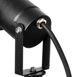 Set van 3 prikspots zwart incl. snoer en stekker IP65 - Done