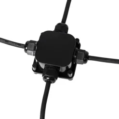 Set van 3 prikspots zwart incl. snoer en stekker IP65 - Done