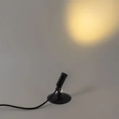 Set van 4 prikspots zwart incl. LED IP65 solar oplaadbaar - Garly