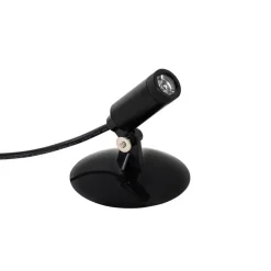 Set van 4 prikspots zwart incl. LED IP65 solar oplaadbaar - Garly