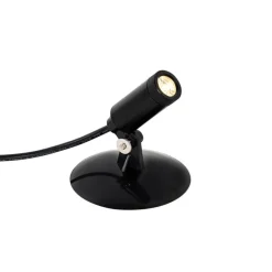 Set van 4 prikspots zwart incl. LED IP65 solar oplaadbaar - Garly