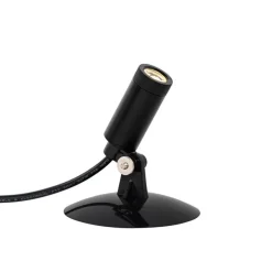 Set van 4 prikspots zwart incl. LED IP65 solar oplaadbaar - Garly