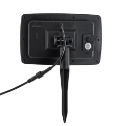 Set van 4 prikspots zwart incl. LED IP65 solar oplaadbaar - Garly