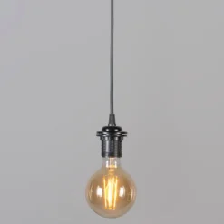 Set van 2 retro hanglampen zwart 50 cm - Granny Frame