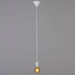 Set van 4 retro hanglampen crème 45 cm - Granny