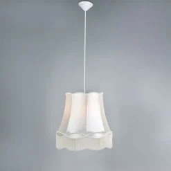 Set van 4 retro hanglampen crème 45 cm - Granny