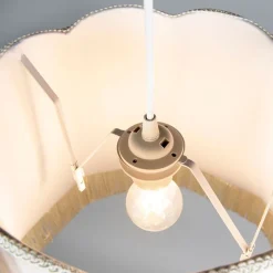 Set van 4 retro hanglampen crème 45 cm - Granny