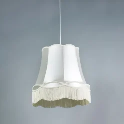 Set van 4 retro hanglampen crème 45 cm - Granny